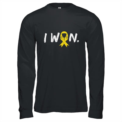 I Won Survivor Sarcoma Awareness Warrior Yellow Ribbon Shirt & Hoodie | teecentury