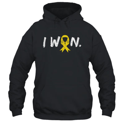 I Won Survivor Sarcoma Awareness Warrior Yellow Ribbon Shirt & Hoodie | teecentury