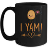 I Yam She's My Sweet Potato Thanksgiving Matching Couples Mug | teecentury
