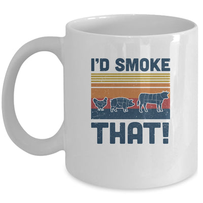 I'd Smoke That Funny Chef Gift BBQ Smoker Barbecue Grilling Mug Coffee Mug | Teecentury.com
