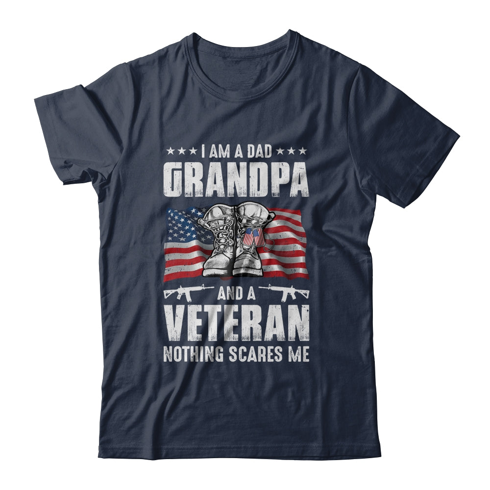 I'm A Dad Grandpa And A Veteran Nothing Scares Me Fathers Day T-Shirt & Hoodie | Teecentury.com