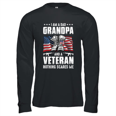 I'm A Dad Grandpa And A Veteran Nothing Scares Me Fathers Day T-Shirt & Hoodie | Teecentury.com