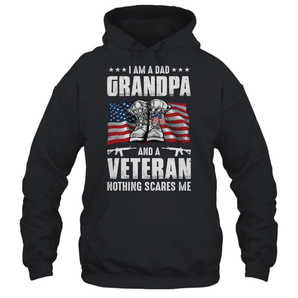 I'm A Dad Grandpa And A Veteran Nothing Scares Me Fathers Day T-Shirt & Hoodie | Teecentury.com