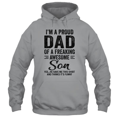 I'm A Dad Of An Awesome Son Funny Funny Fathers Day T-Shirt & Hoodie | Teecentury.com