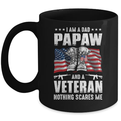 I'm A Dad PaPaw And A Veteran Nothing Scares Me Fathers Day Mug Coffee Mug | Teecentury.com