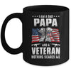 I'm A Dad Papa And A Veteran Nothing Scares Me Fathers Day Mug Coffee Mug | Teecentury.com