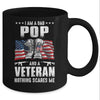 I'm A Dad Pop And A Veteran Nothing Scares Me Fathers Day Mug Coffee Mug | Teecentury.com