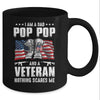 I'm A Dad Pop Pop And A Veteran Nothing Scares Me Fathers Day Mug Coffee Mug | Teecentury.com