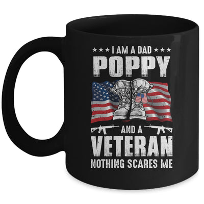 I'm A Dad Poppy And A Veteran Nothing Scares Me Fathers Day Mug Coffee Mug | Teecentury.com