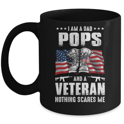 I'm A Dad Pops And A Veteran Nothing Scares Me Fathers Day Mug Coffee Mug | Teecentury.com