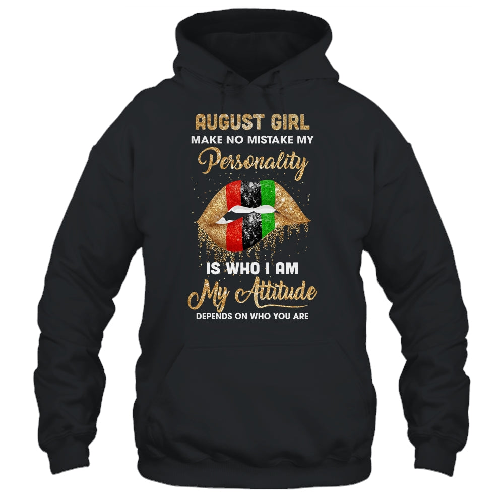 I'm August Girl Sexy Lip Black Women Virgo Birthday Gift T-Shirt & Tank Top | Teecentury.com