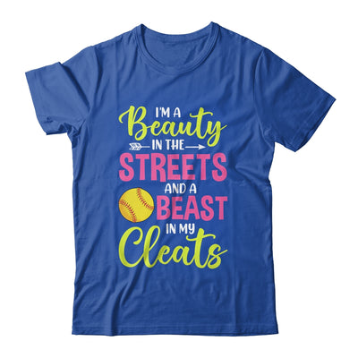 I'm Beauty In The Street Beast In My Cleats Girls Softball Shirt & Tank Top | teecentury