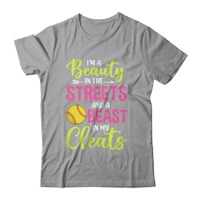 I'm Beauty In The Street Beast In My Cleats Girls Softball Shirt & Tank Top | teecentury
