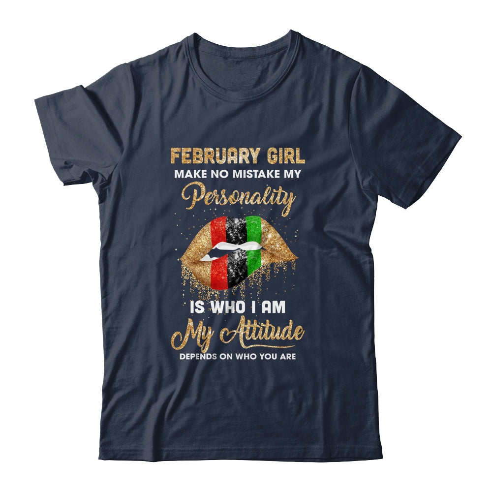 I'm February Girl Sexy Lip Black Women Pisces Birthday Gift T-Shirt & Tank Top | Teecentury.com