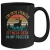 I'm Into Fitness Fit'Ness Whole Deer In My Freezer Vintage Mug Coffee Mug | Teecentury.com