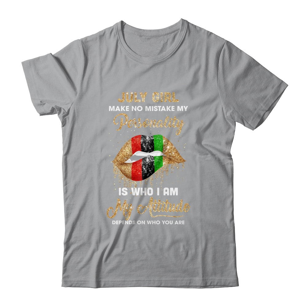 I'm July Girl Sexy Lip Black Women Leo Birthday Gift T-Shirt & Tank Top | Teecentury.com