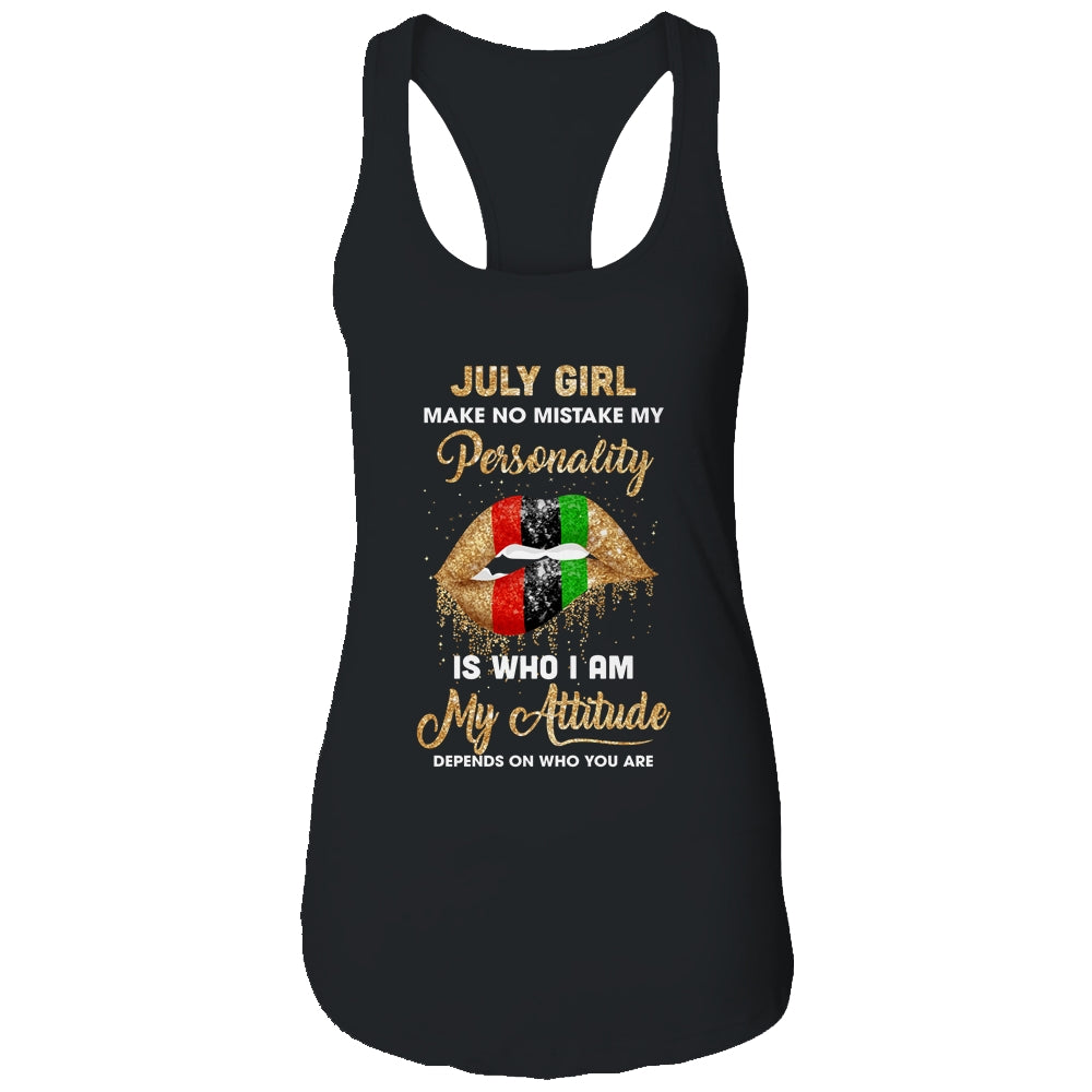 I'm July Girl Sexy Lip Black Women Leo Birthday Gift T-Shirt & Tank Top | Teecentury.com