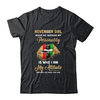 I'm November Girl Sexy Lip Black Women Sagittarius Birthday Gift T-Shirt & Tank Top | Teecentury.com