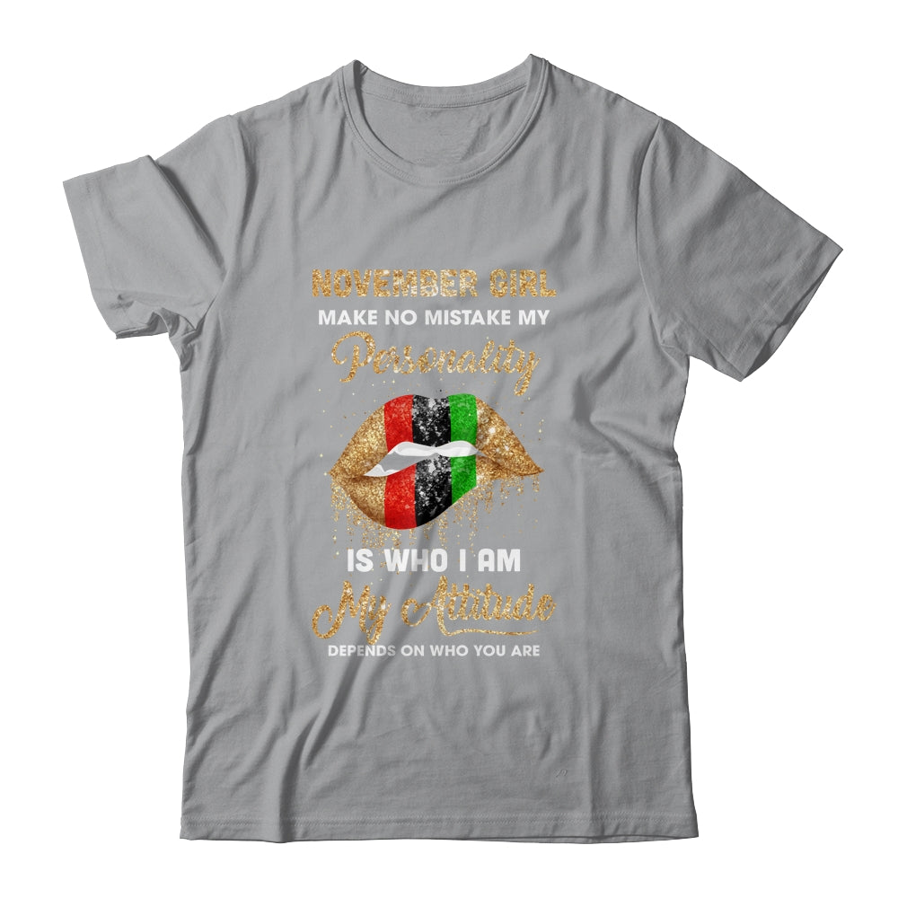 I'm November Girl Sexy Lip Black Women Sagittarius Birthday Gift T-Shirt & Tank Top | Teecentury.com