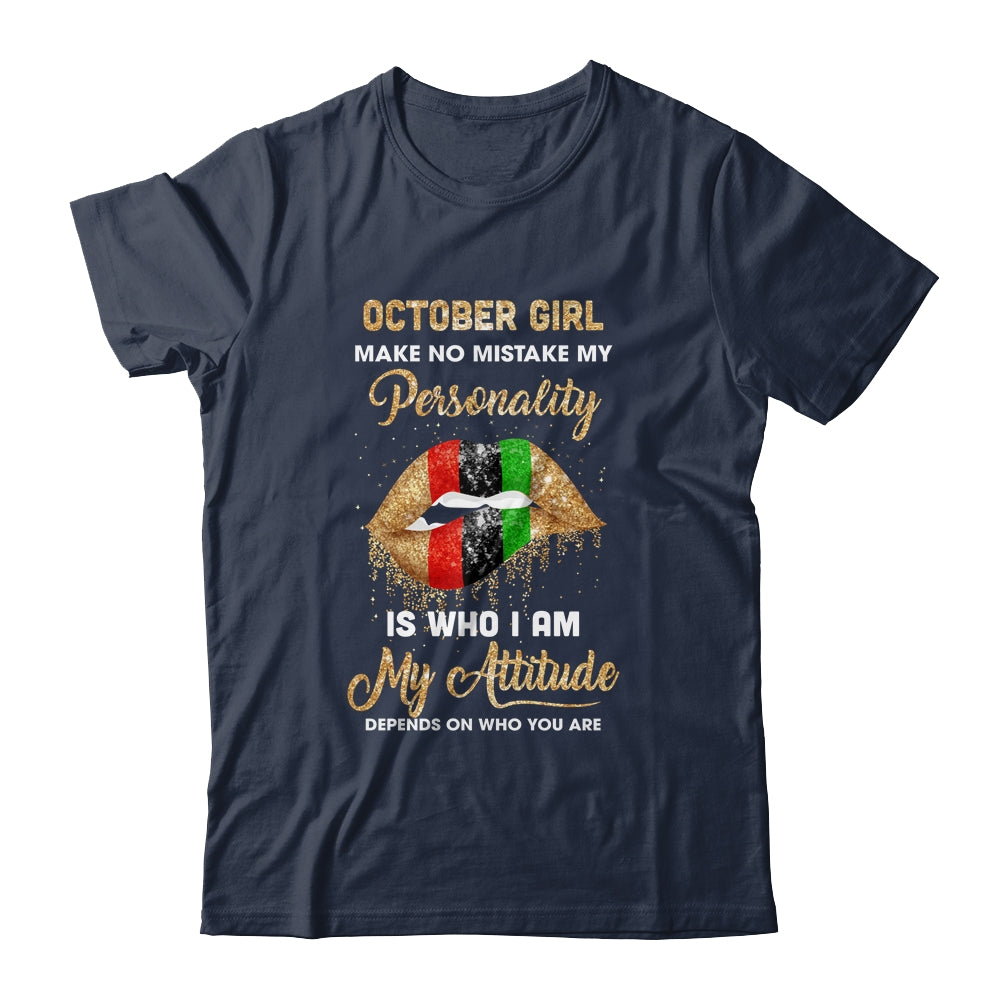 I'm October Girl Sexy Lip Black Women Scorpius Birthday Gift T-Shirt & Tank Top | Teecentury.com