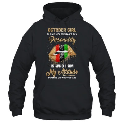 I'm October Girl Sexy Lip Black Women Scorpius Birthday Gift T-Shirt & Tank Top | Teecentury.com