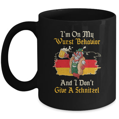 I'm On My Wurst Behavior And I Don't Give A Schnitzel Mug Coffee Mug | Teecentury.com