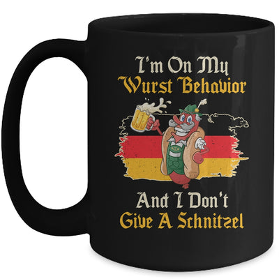 I'm On My Wurst Behavior And I Don't Give A Schnitzel Mug Coffee Mug | Teecentury.com