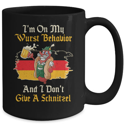 I'm On My Wurst Behavior And I Don't Give A Schnitzel Mug Coffee Mug | Teecentury.com