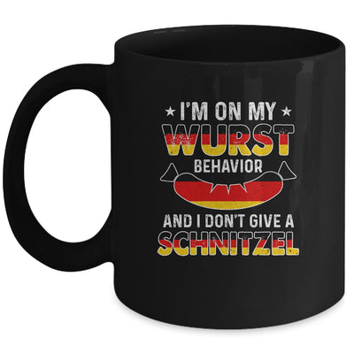 I'm On My Wurst Behavior I Don't Give Schnitzel Oktoberfest Mug Coffee Mug | Teecentury.com