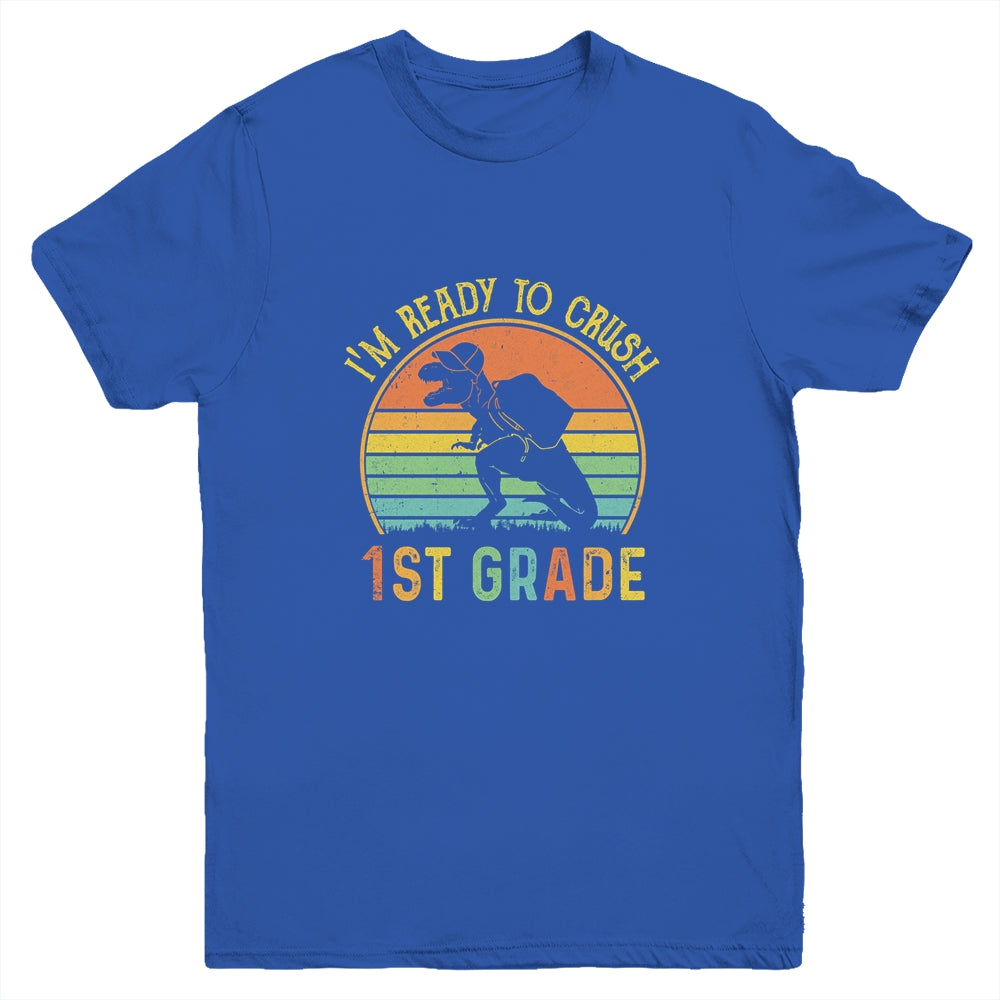 I'm Ready To Crush 1st T Rex Dinosaur Back to School Boys Youth Youth Shirt | Teecentury.com