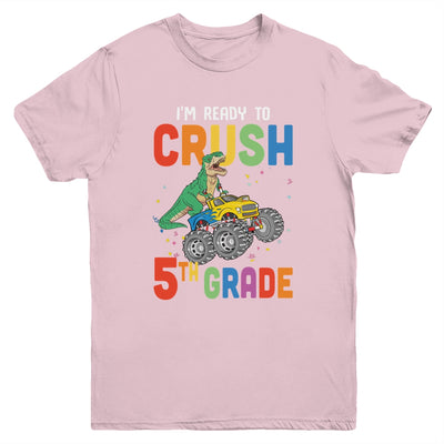 I'm Ready To Crush 5th Grade Monster Truck Dinosaur Youth Youth Shirt | Teecentury.com