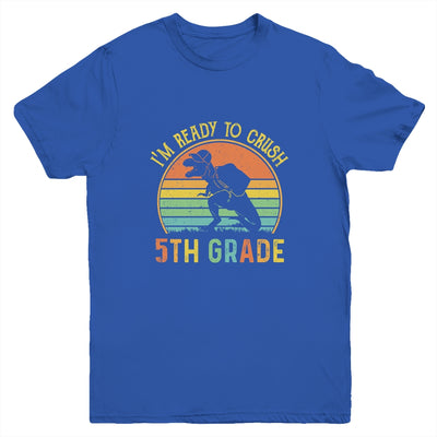 I'm Ready To Crush 5th T Rex Dinosaur Back to School Boys Youth Youth Shirt | Teecentury.com