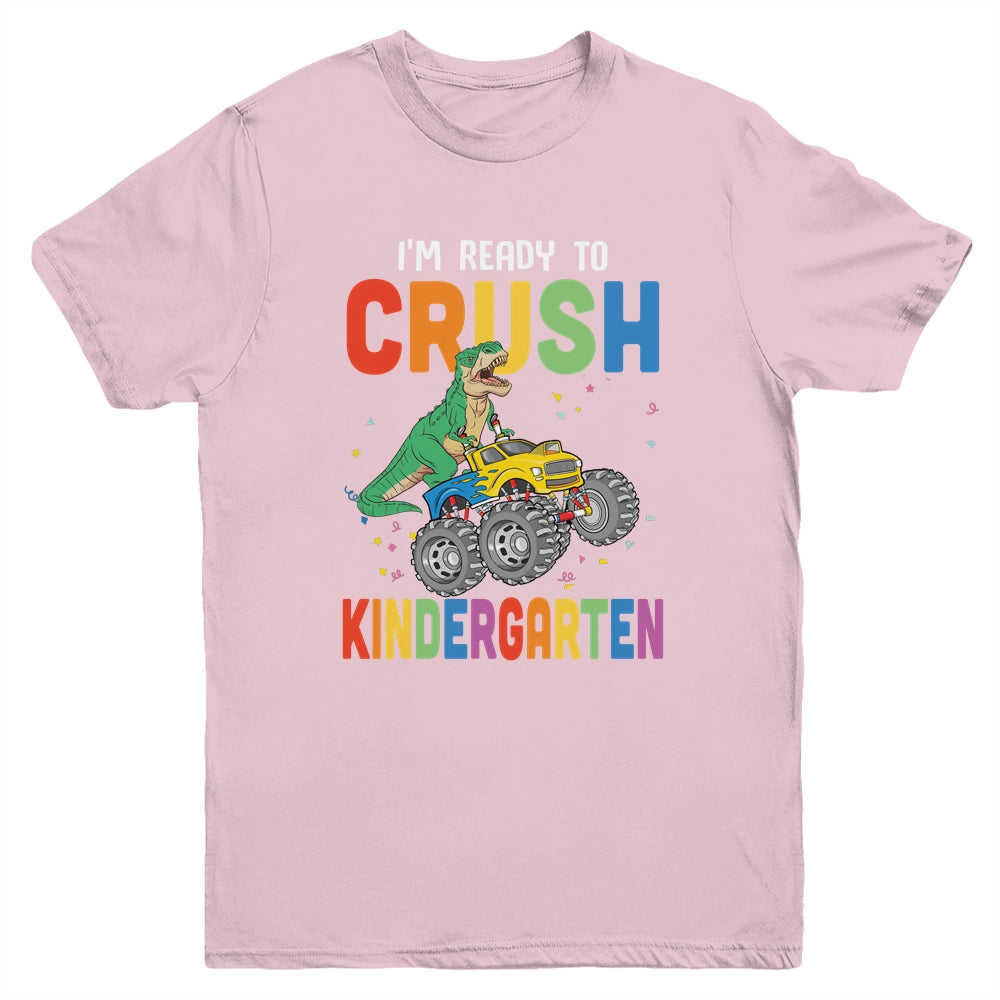 I'm Ready To Crush Kindergarten Monster Truck Dinosaur Youth Youth Shirt | Teecentury.com