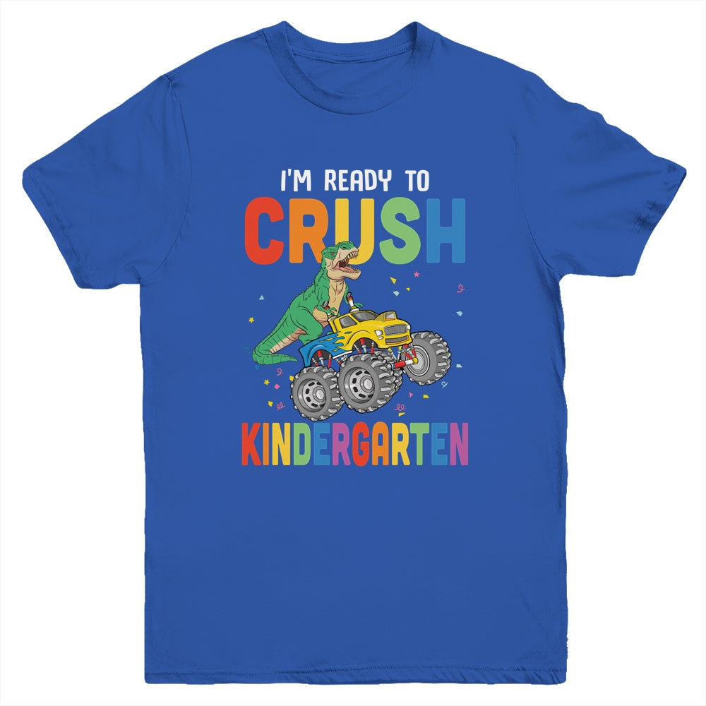 I'm Ready To Crush Kindergarten Monster Truck Dinosaur Youth Youth Shirt | Teecentury.com