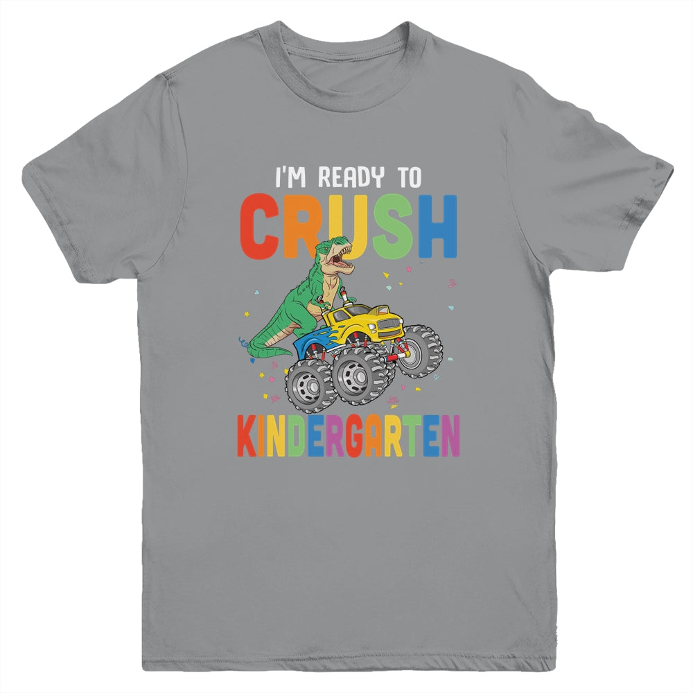 I'm Ready To Crush Kindergarten Monster Truck Dinosaur Youth Youth Shirt | Teecentury.com