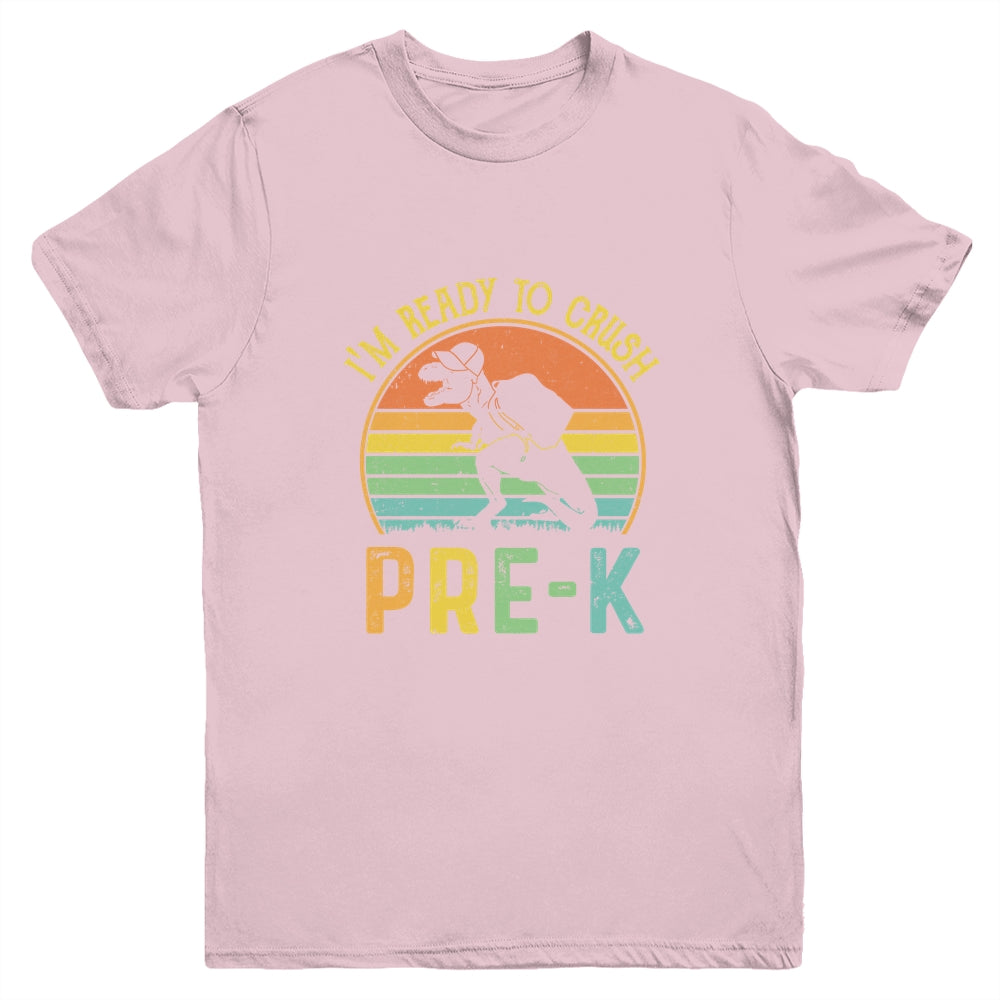 I'm Ready To Crush Pre-K T Rex Dinosaur Back to School Boys Youth Youth Shirt | Teecentury.com