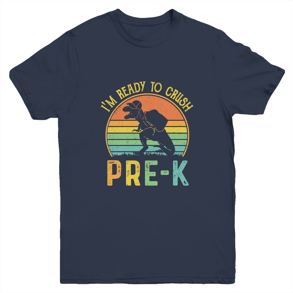 I'm Ready To Crush Pre-K T Rex Dinosaur Back to School Boys Youth Youth Shirt | Teecentury.com