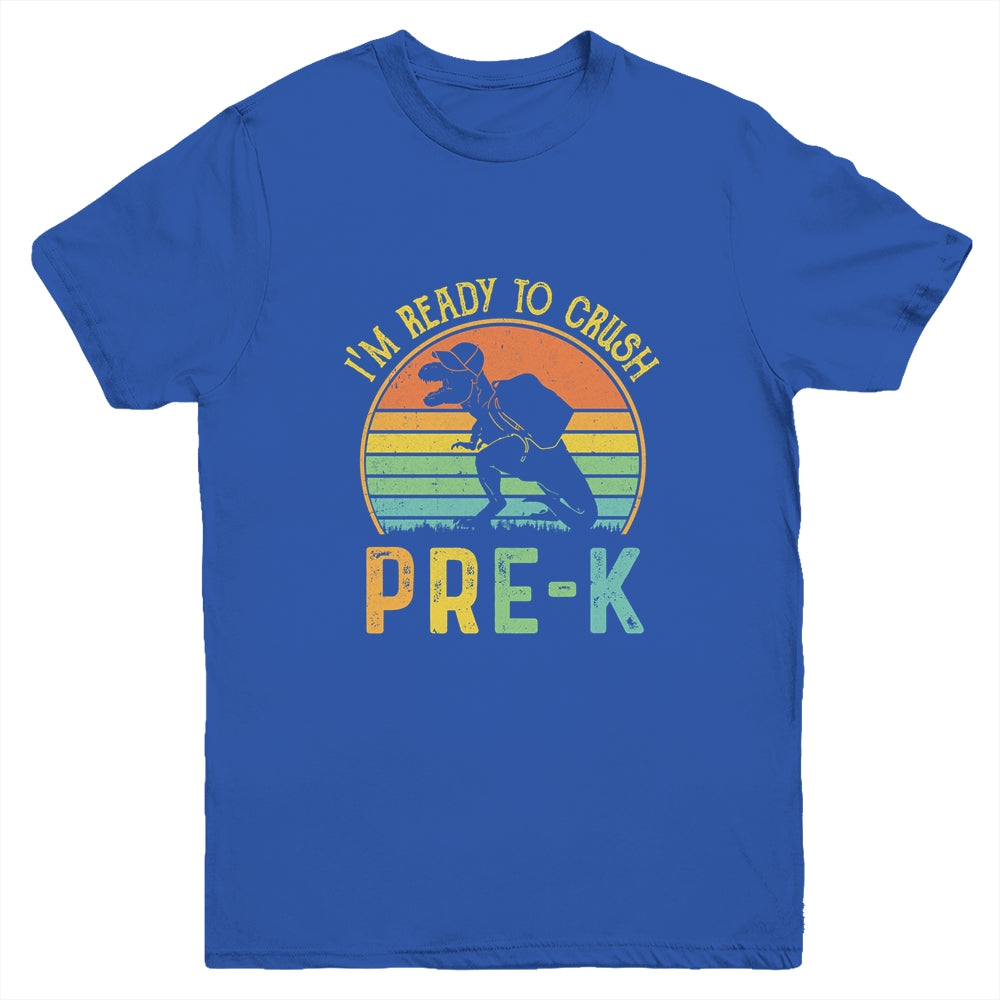 I'm Ready To Crush Pre-K T Rex Dinosaur Back to School Boys Youth Youth Shirt | Teecentury.com