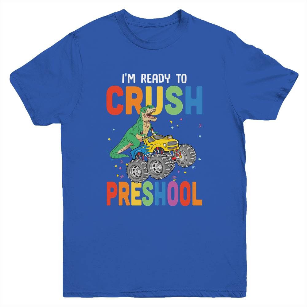 I'm Ready To Crush Preschool Monster Truck Dinosaur Youth Youth Shirt | Teecentury.com