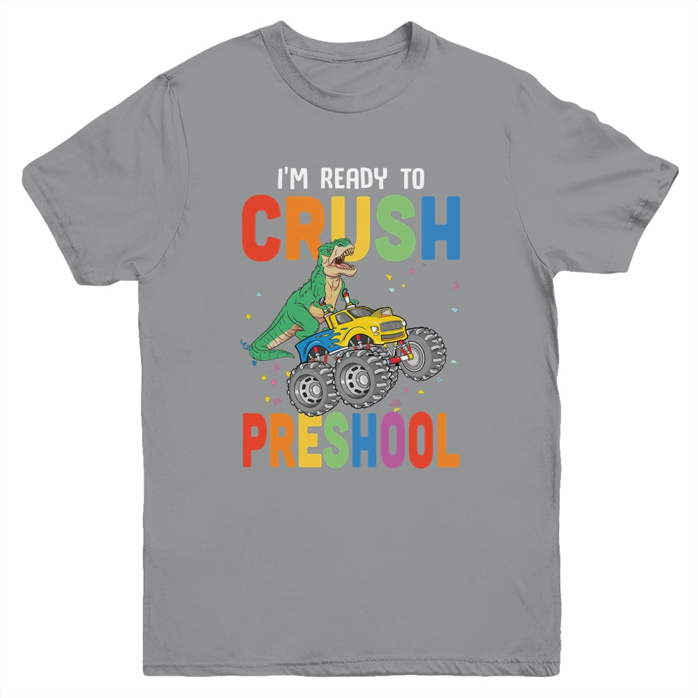 I'm Ready To Crush Preschool Monster Truck Dinosaur Youth Youth Shirt | Teecentury.com