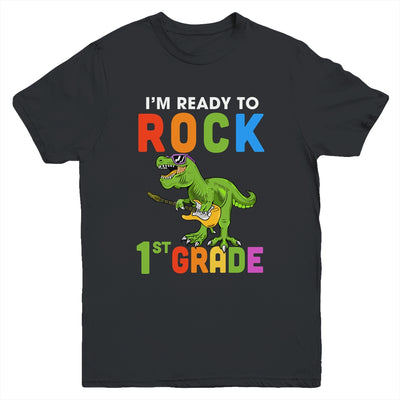 I'm Ready To Rock 1st Grade Dinosaur Back To School Youth Youth Shirt | Teecentury.com