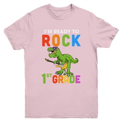 I'm Ready To Rock 1st Grade Dinosaur Back To School Youth Youth Shirt | Teecentury.com