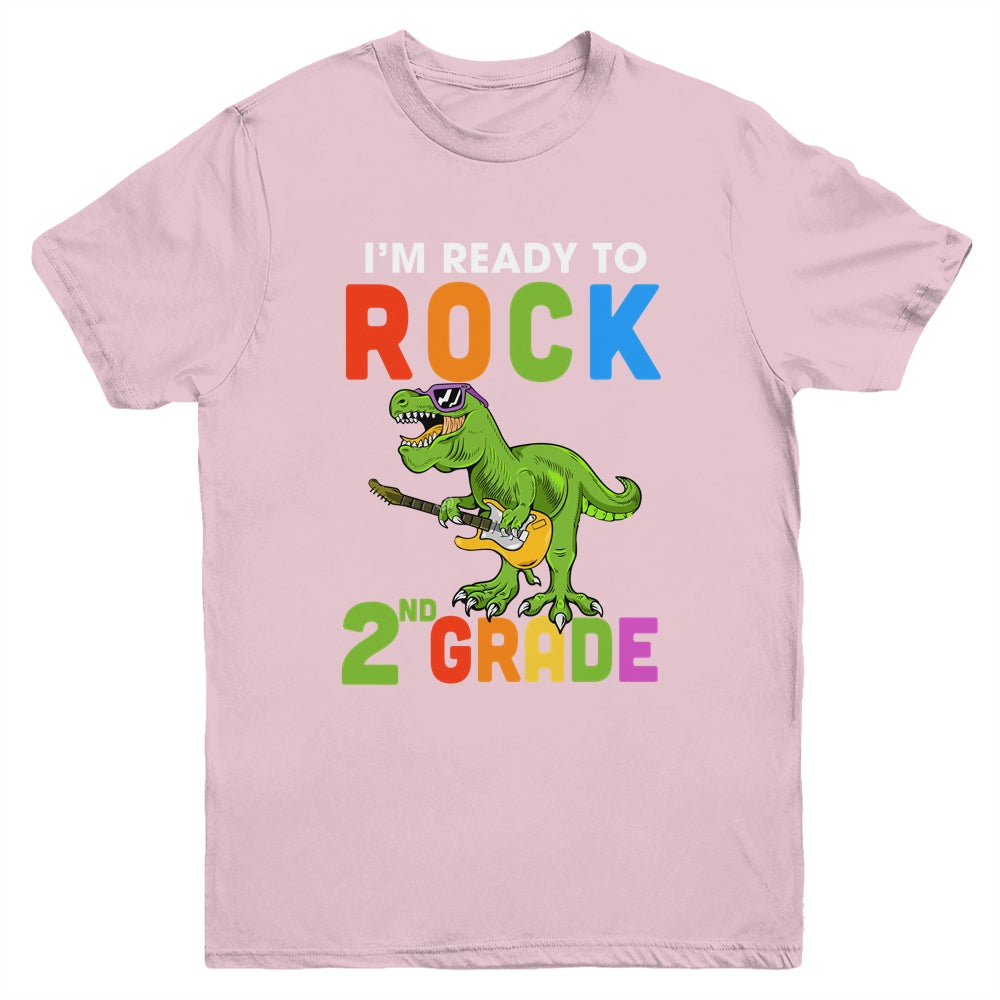I'm Ready To Rock 2nd Grade Dinosaur Back To School Youth Youth Shirt | Teecentury.com