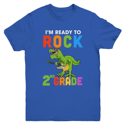 I'm Ready To Rock 2nd Grade Dinosaur Back To School Youth Youth Shirt | Teecentury.com