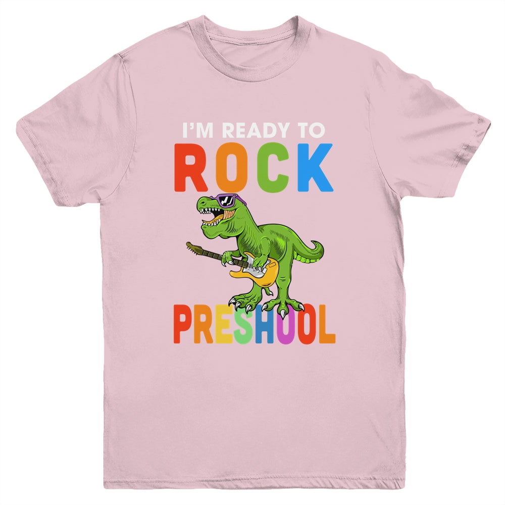 I'm Ready To Rock Preschool Dinosaur Back To School Youth Youth Shirt | Teecentury.com