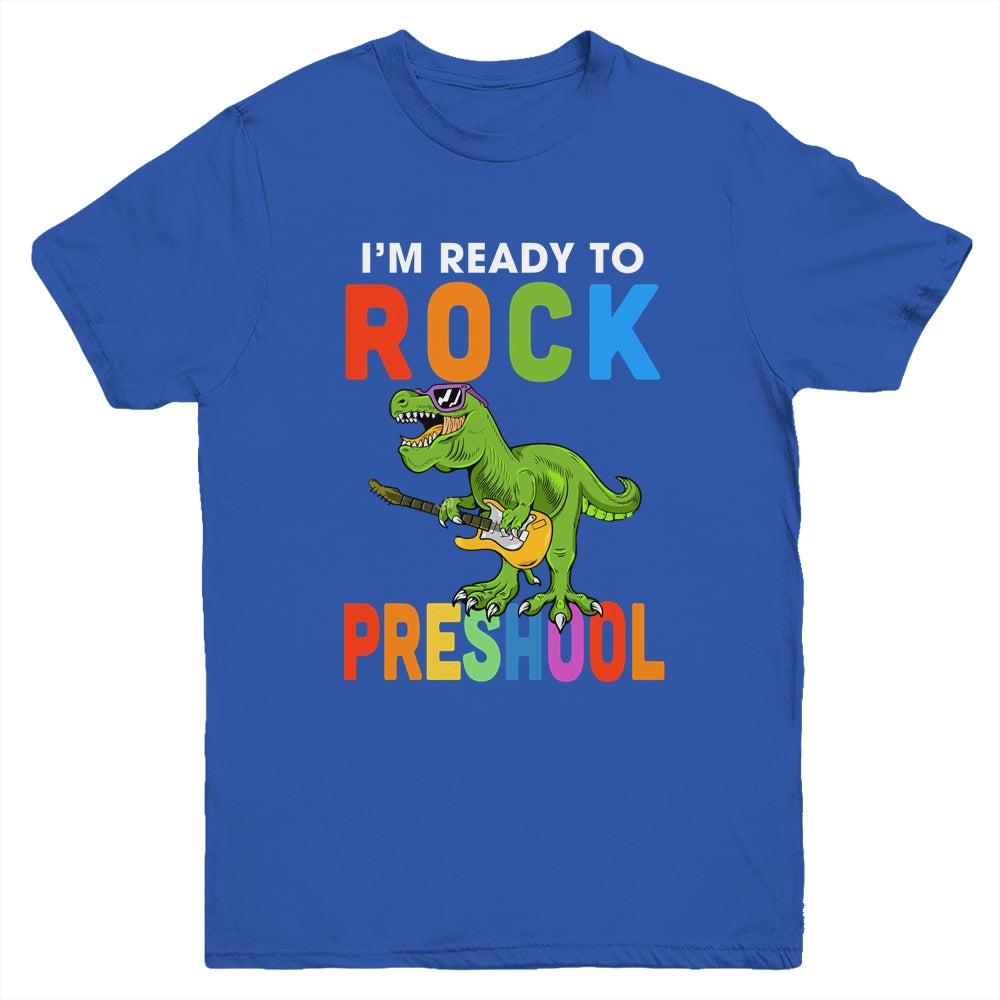 I'm Ready To Rock Preschool Dinosaur Back To School Youth Youth Shirt | Teecentury.com