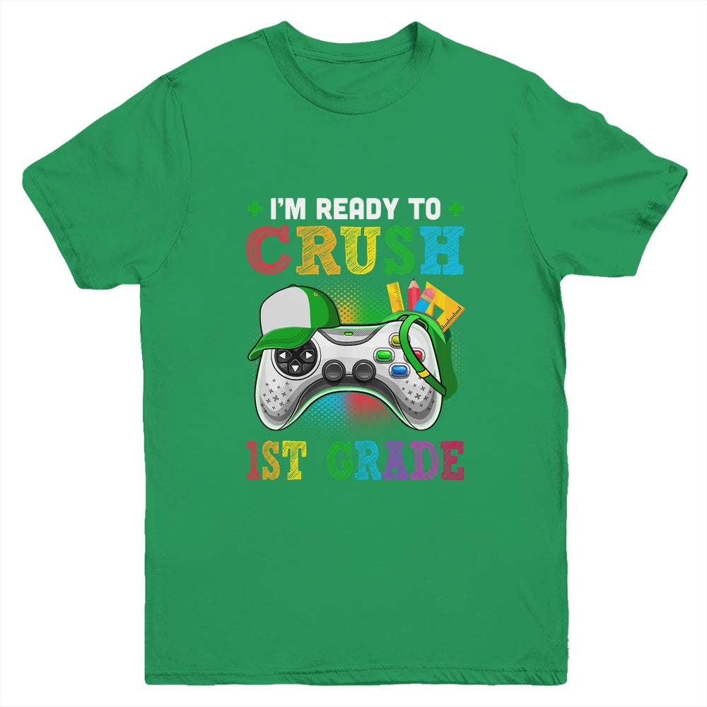 I'm Ready to Crush 1st Grade Back to School Video Game Boys Youth Youth Shirt | Teecentury.com