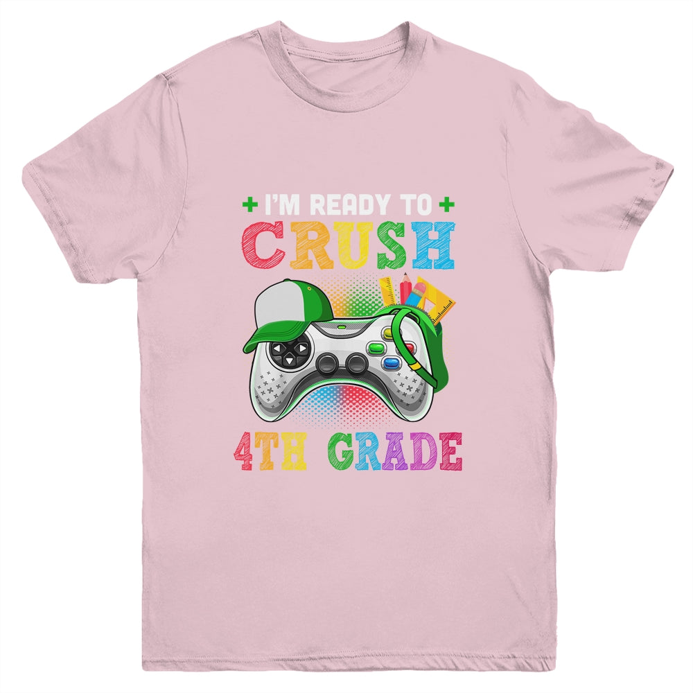 I'm Ready to Crush 4th Grade Back to School Video Game Boys Youth Youth Shirt | Teecentury.com