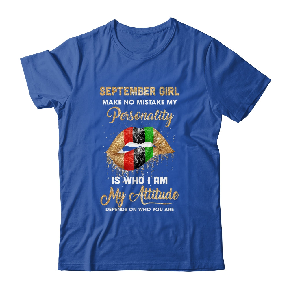 I'm September Girl Sexy Lip Black Women Libra Birthday Gift T-Shirt & Tank Top | Teecentury.com