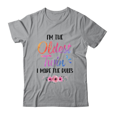 I'm The Oldest Twin I Make The Rules Funny Older Floral Shirt & Tank Top | teecentury